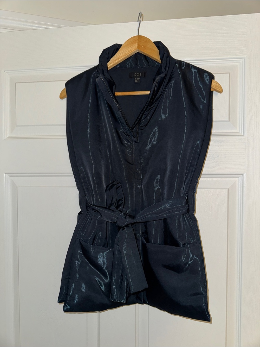 COS Belted Puffer Vest Funnel Neck Utility Minimalist One Size